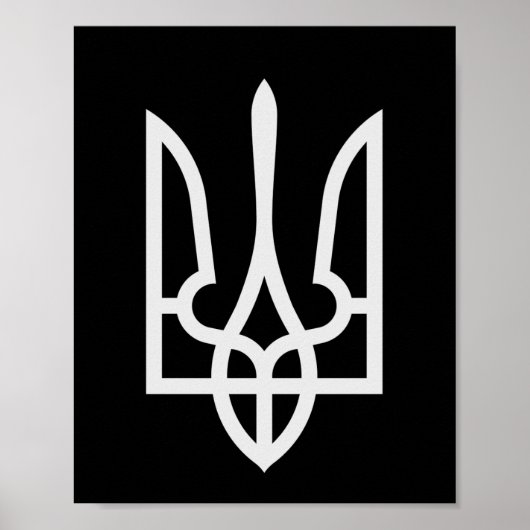 Poster Ukraine Tryzub (Devant)