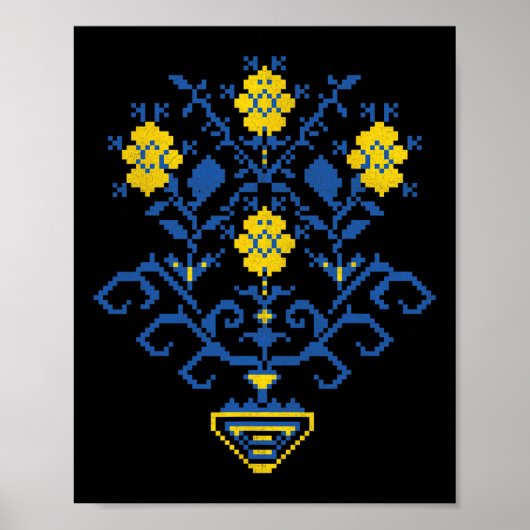 Poster Ukraine Ukrainian Kiew Trysub Flag 11  (Devant)