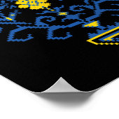 Poster Ukraine Ukrainien Kiev Trysub Drapeau 11 (Coin)