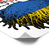 Poster Ukraine Ukrainienne Canada drapeau des racines de  (Coin)