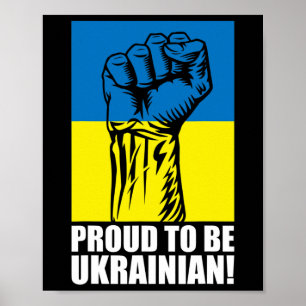 Poster Ukraine Ukrainiens Ukrainien Kiev Trysub Drapeau 1
