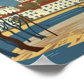 Poster Ukraine Vintage célèbre lieu de voyage (Coin)