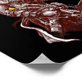 Poster Ukrainian Cossack Warrior Holding Sword Fighting F (Coin)