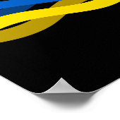 Poster Ukrainian Flag Ribbon Support Ukraine  (Coin)