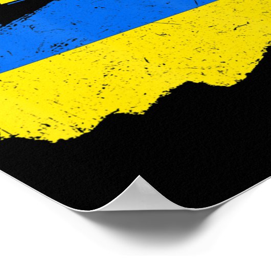 Poster Ukrainian Flag Stand With Ukraine Women Men Retro  (Coin)