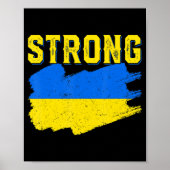 Poster Ukrainian Flag Stand With Ukraine Women Men Retro  (Devant)