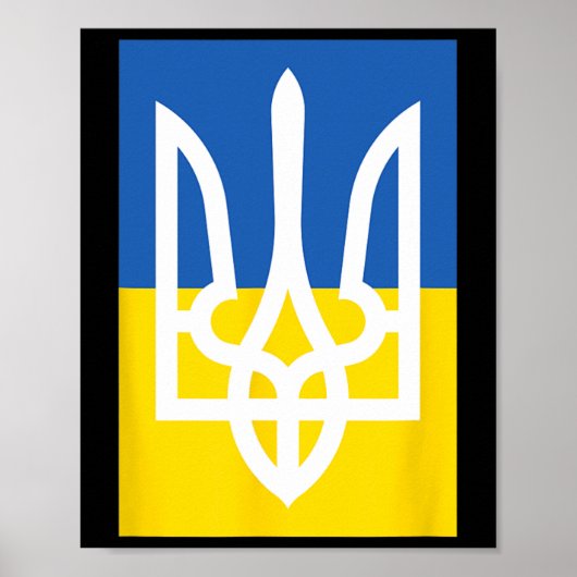 Poster Ukrainian Flag Vintage Heritage (Devant)