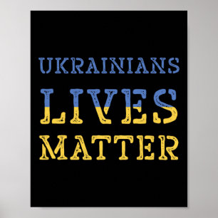 Poster Ukrainian Lives Problème T-Shirt Drapeau Ukraine T