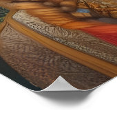 Poster Ukrainienne fille d'amulettes et de tournesols Art (Coin)