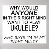 Poster Ukulele droit (Devant)