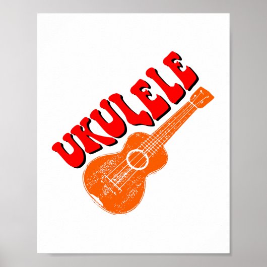 Poster Ukulele Texte Super (Devant)