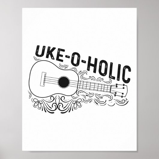 Poster Ukulele Uke Uke-o-holic (Devant)