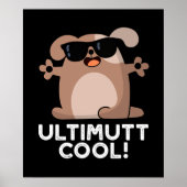 Poster Ulti-mutt Cool Funny Chien Pun Dark BG (Devant)