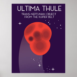 Poster Ultima Thule Keiper Belt art spatial
