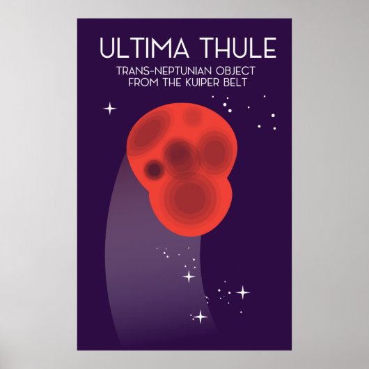 Poster Ultima Thule Keiper Belt art spatial (Devant)