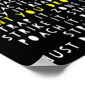 Poster Ultimate Frisbee Game Language Frowler Disque de G (Coin)