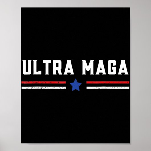 Poster Ultra MAGA Et Fier De Cela Anti-Biden (Devant)