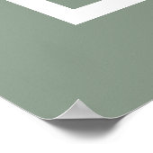 Poster Ultra moderne Gras Grand Monogramme Vert (Coin)