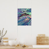 Poster Ultra Violet Fluid Marble Acrylique Art Abstrait (Cuisine)