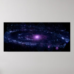 Poster Ulultraviolet violet Andromeda Espace Galaxie