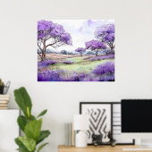 Poster Ulupalakua Jacaranda Trees (Bureau à domicile)