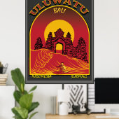 Poster Uluwatu Bali Indonésie Surf break (Bureau à domicile)