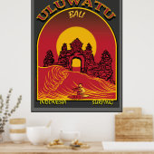Poster Uluwatu Bali Indonésie Surf break (Cuisine)