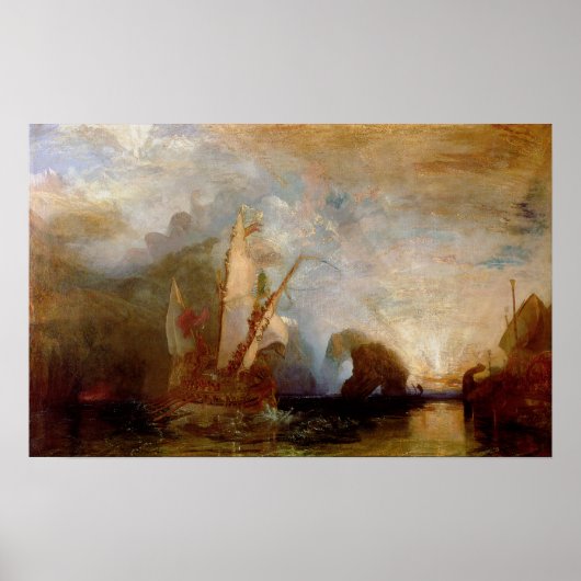 Poster Ulysse Deriding Polyphemus, 1829 (Devant)