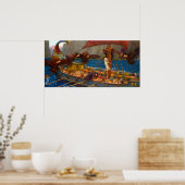 Poster Ulysses and the Sirens by John William Waterhouse (Cuisine)