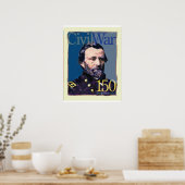 Poster Ulysses S. Grant Guerre civile 150 Anniversaire Po (Cuisine)