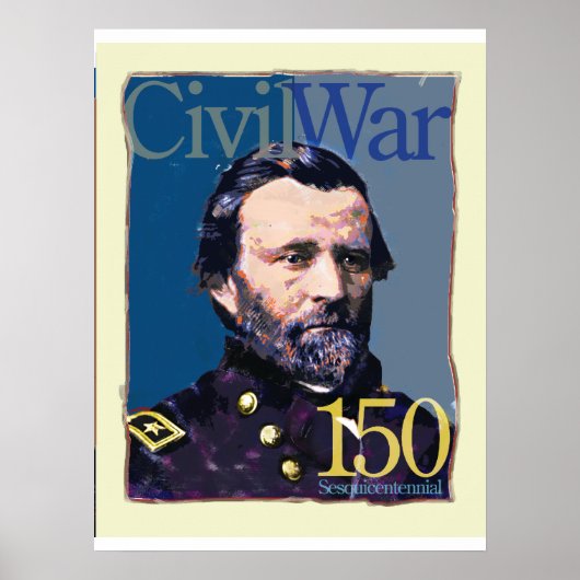 Poster Ulysses S. Grant Guerre civile 150 Anniversaire Po (Devant)