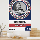 Poster Ulysses S. Grant Histoire présidentielle (Cuisine)