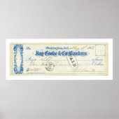 Poster Ulysses S. Grant Signed Check from May 17th 1867 (Devant)