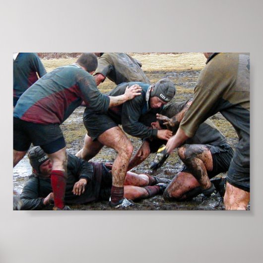 Poster Umass Lowell Rugby Ruck (Devant)