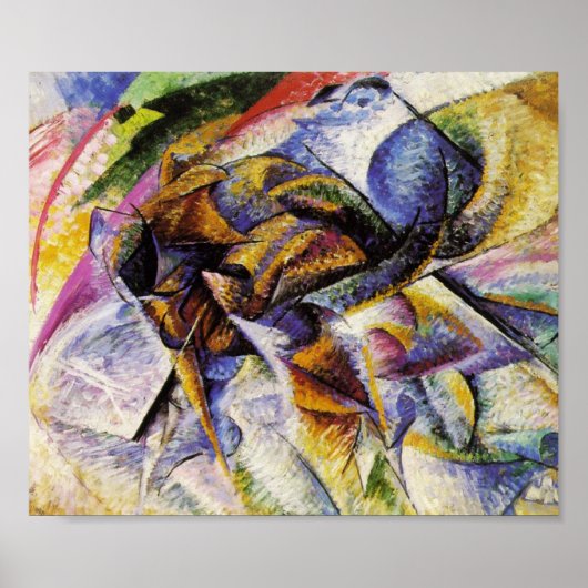 Poster Umberto Boccioni - Dynamisme d'un cycliste (Devant)