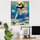 Poster "Umi Blossom" - Un Portrait Océanique (Bureau à domicile)