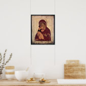 Poster Umilenie Vierge de Wladimir, École de Moscou (Cuisine)