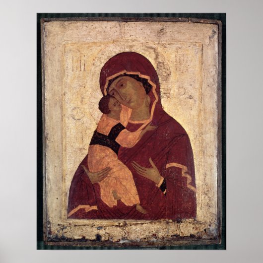 Poster Umilenie Vierge de Wladimir, École de Moscou (Devant)