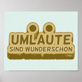 Poster Umlaute sind wunderschön Geman (Devant)