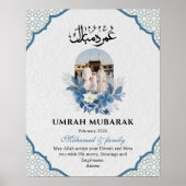 Poster Umrah Mubarak personnalisé 1 Photo Islamique (Devant)