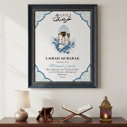 Poster Umrah Mubarak personnalisé 1 Photo Islamique