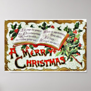 Poster Un accueil de noël avec des mots bibliques