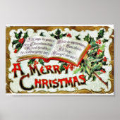 Poster Un accueil de noël avec des mots bibliques (Devant)