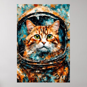 Poster un adorable astronaute de chat