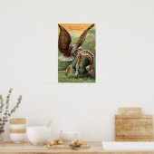Poster Un aigle attaque une Turquie (Cuisine)