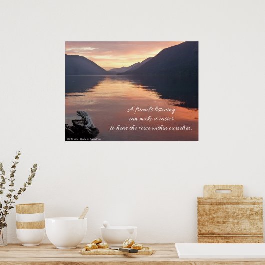 Poster Un ami à l'écoute...Citer (Cuisine)