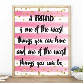 Poster Un ami est l'une des plus belles choses que vous p