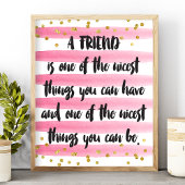 Poster Un ami est l'une des plus belles choses que vous p