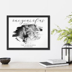 Poster Un an de nous Anniversaire de mariage personnalisé