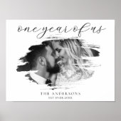 Poster Un an de nous Personnalisé Cadeau de Mariage Anniv (Devant)